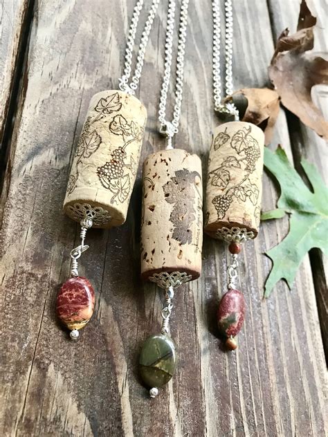 Wine Cork Necklaces Traé Be True Design Cork Jewelry Cork Necklace