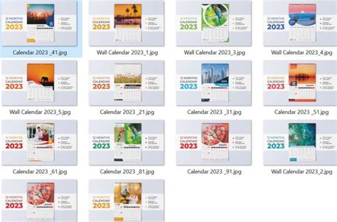 Paquete De Calendarios 2023 Editables Inglés Plantillas Para Sublimar