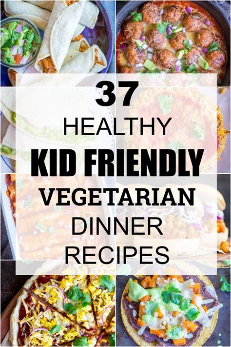 Load up a sandwich with tempeh sloppy joes or chickpea salad, serve a bowlful of chili or butternut mac and cheese, or go south of the border with lentil tacos and black bean burritos. 37 Healthy Kid Friendly Vegetarian Dinner Recipes - She ...
