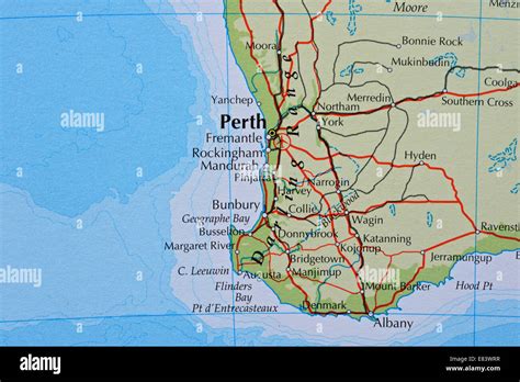 Map Of Perth Australia Stock Photo Alamy