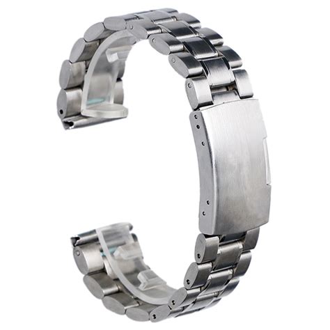 Silver Stainless Steel Watch Band 18mm 20mm 22mm Strap Bracelets For