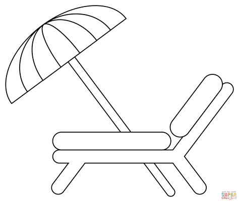 Beach Chair Coloring Page Free Printable Coloring Pages