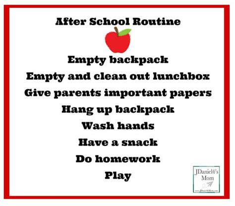 Back To School Chore Charts For Before And After School Chore Chart