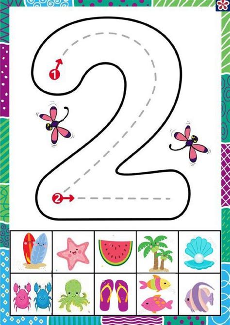The Numbers 2 To 10 Are Shown In This Activity Book