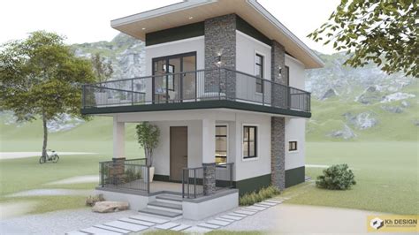 Small Two Storey House Design With Wraparound Balcony Pinoy House Designs