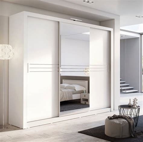 The wardrobe is a great storage addition for any house. Havana 250cm 3 Sliding Door Wardrobe in White - Arthauss ...