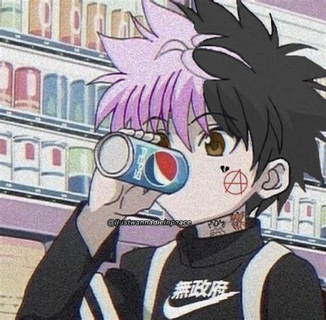 View Anime Wallpaper Killua Drinking Pepsi Pictures