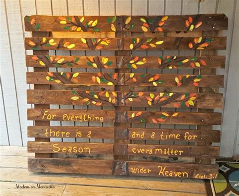 Fall Themed Inspirational Painted Pallet Sign Modern On Monticello