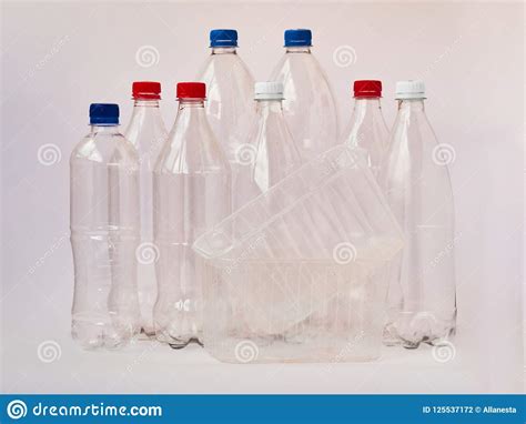 Empty Plastic Drinking Bottles Ready For Recycling Environmental