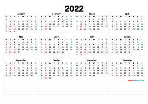 20 Calendar 2022 Printable Free Download Printable Calendar Templates