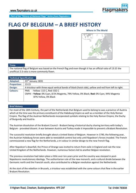 Flag Of Belgium A Brief History Where In The World Docslib