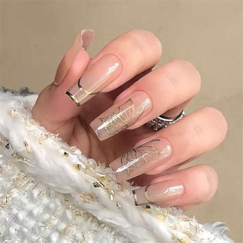 Glue On Nails Butterfly Etsy
