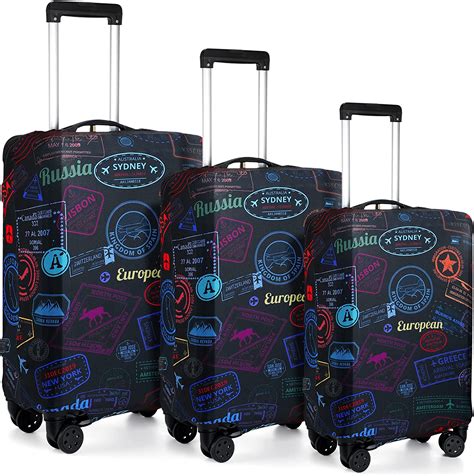 3 Pieces Travel Luggage Cover Suitcase Protector Anti Scratch Suitcase