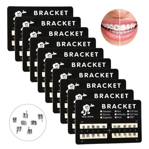 10 Dental Orthodontic Brackets Braces Mini Roth 022 Slot 3 Hooks C Ebay