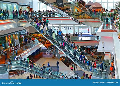 Busy Shopping Mall Interior Editorial Stock Photo Image 35484143