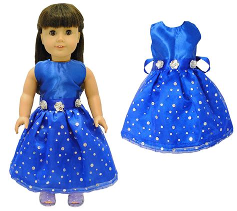 doll clothes beautiful blue dress outfit fits american girl doll my life doll our generation