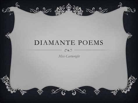 Ppt Diamante Poems Powerpoint Presentation Free Download Id2272913