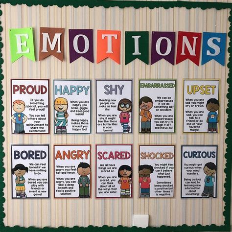 10pcsset Emotions English Teaching Aids A4 Cards