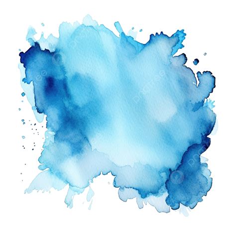 Watercolor Blue Stain Watercolor Stain Brush Png Transparent Image