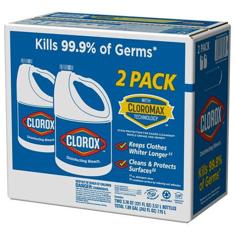 Clorox Disinfecting Bleach Regular 2 Pack 121 Ounce Bottles