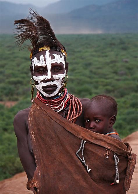 Karo Mother And Child Ethiopia By Michael Sheridan