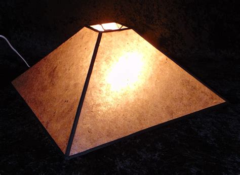 Lamp Shade Mica Amber Square Pyramid Craftsman Lamp Shades By