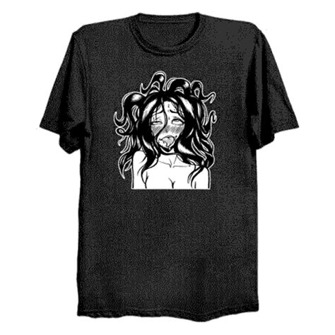 ahegao hentai anime manga sexy face hair black t shirt s 3xl printing tee shirt t shirts