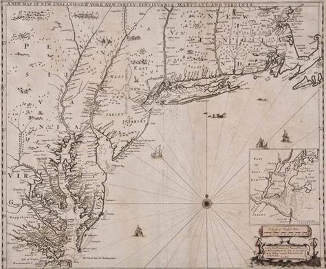 New Map Of New England New York New Jarsey Pensilvania Maryland And