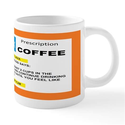 Funny Coffee Prescription 20 Oz Ceramic Mega Mug Funny Coffee Prescription Mugs By Unique T