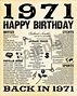 1971 newspaper 50 birthday what happened 1971 1971 fun | Etsy 50th ...