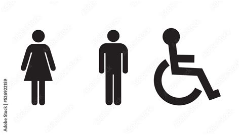 Male And Female Standard Symbol Toilet Sign Male And Female Toilet