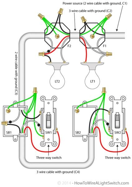 Two Way Switch Wiring Diagram For Two Lights