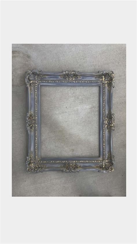 20x24 Vintage Gray Shabby Chic Frames Baroque Frame For Etsy In 2021
