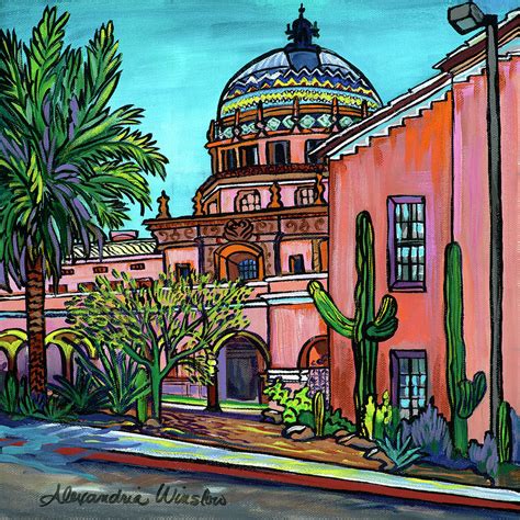 Historic Courthouse Downtown Tucson Painting By Alexandria Winslow