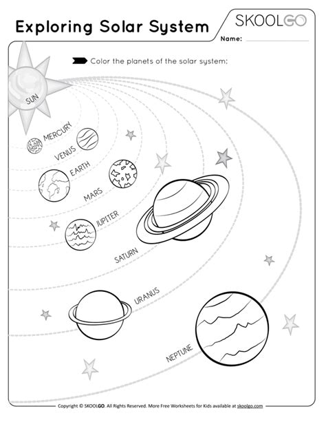 Kindergarten Solar System Worksheets Pdf Solar System And Planets