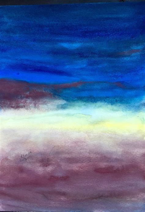 Scenic Outlook 21 Original Watercolor Abstract Unique And Unframed