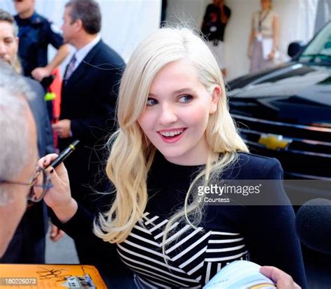Actress Abigail Breslin Signs For Fans Following The Press Conference