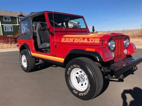 1982 Cj 7 Renegade Only 70k With Rare Oriental Red Paint Code For Sale