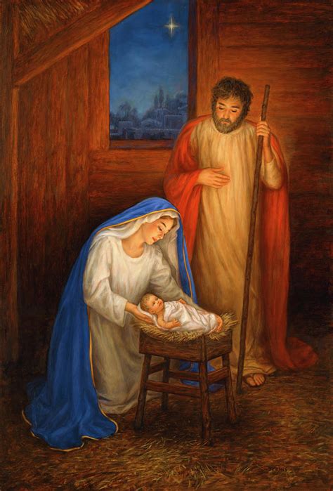 Jesus Mary Joseph Painting By Edgar Jerins
