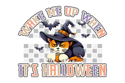 Wake Me Up when It's Halloween PNG File Graphic by Crafted Wonders