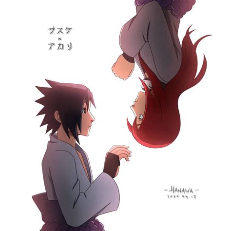 Sasuke X Akari By Hanawa Dc181920 By Spiritamong Darkness On Deviantart In 2021 Naruto Sketch