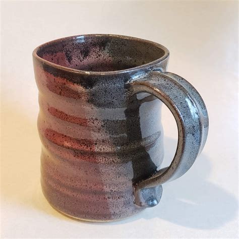 14oz Pottery Coffee Mug Hand Thrown Stoneware Mug Etsy