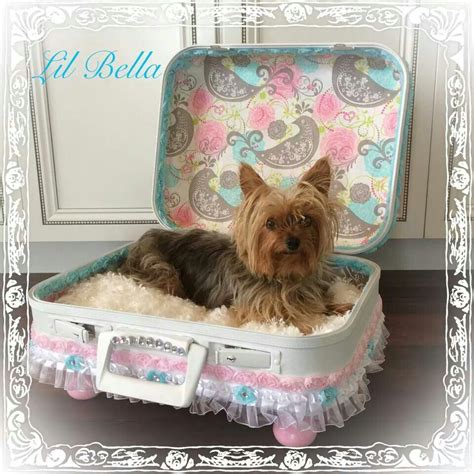 Doggie Bed From Suitcase Suitcase Dog Bed Dog Bed Diy Dog Bed