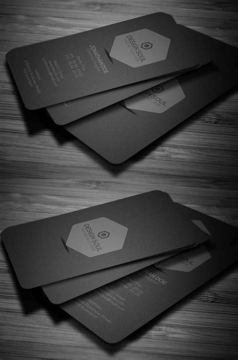 Minimal Dark Business Card Make Business Cards Business Cards Layout