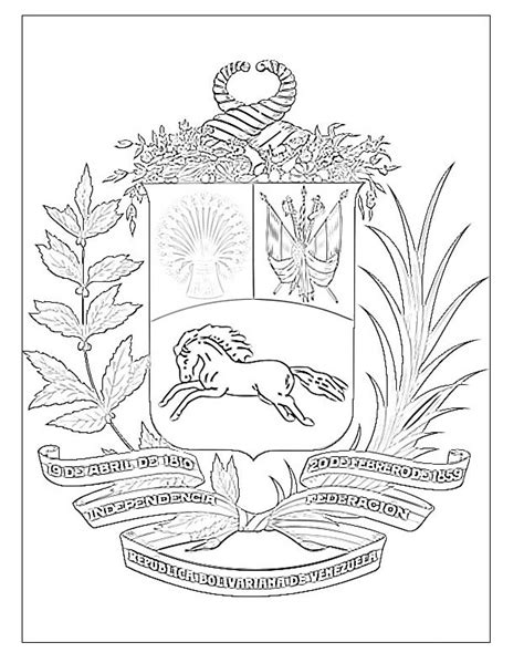 dibujo del escudo de venezuela para colorear images and photos finder