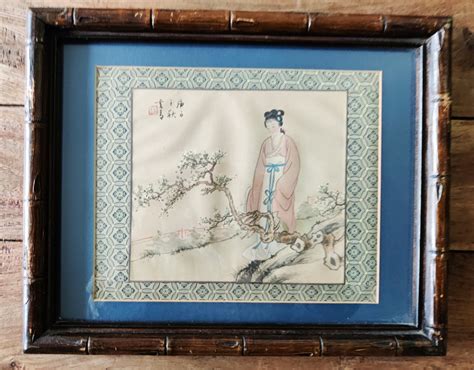 Antique Japanese Watercolor On Silk Original Art Japanese Art Etsy