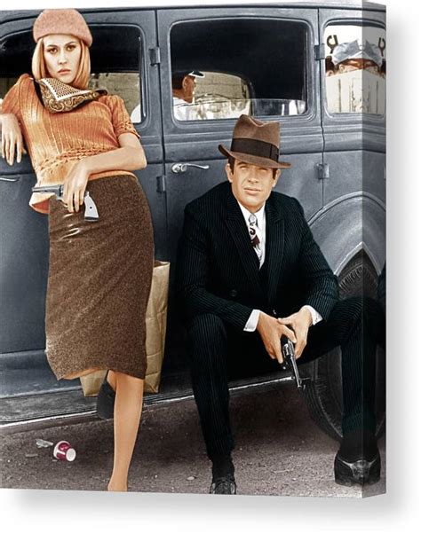 Bonnie And Clyde From Left Faye Canvas Print Canvas Art By Everett