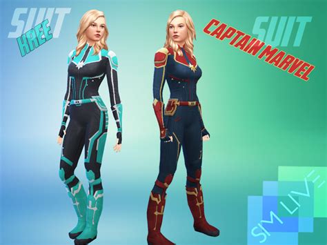 The Sims Resource Captain Marvel Suit Get Famous Needed
