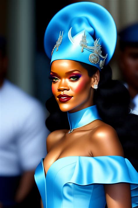 Lexica Rihanna As Tiana From Disney Princess And The Frog Wearing Blue Dress Beautiful Tiara