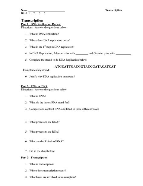 Merely said, the dna replication transcription and translation answer key is universally compatible with any devices to read. 14 Best Images of DNA Transcription Coloring Worksheet 84 - DNA Coloring Transcription and ...